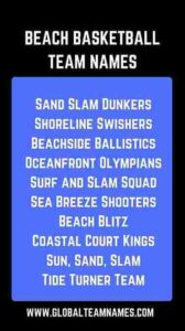 Beach Basketball Team Names