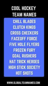 Cool Hockey Team Names