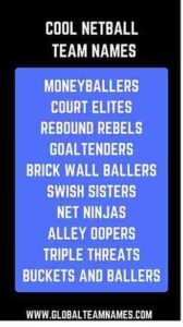 Cool Netball Team Names