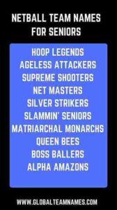 Netball Team Names for Seniors